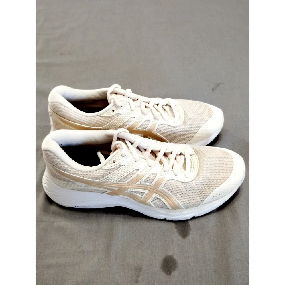 EUC Asics‎ Gel Contend 6 Twist Running Training Sneakers 1012A671 Beige Women 8